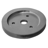 1964-1968 Chevy Chevelle Small Block Crank Pulley Single Groove Satin Aluminum For Short Pump Image