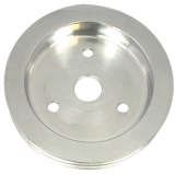 Chevy Small Block Crank Pulley Double Groove Polished Aluminum For Short Pump Image