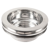 1978-1987 Regal Small Block Crank Pulley Double Groove Polished Aluminum For Long Pump Image
