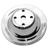Chevy Small Block Chrome Water Pump Pulley Single Groove For Long Pump Image