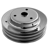Chevy Grand Prix Small Block Crank Pulley Triple Groove Chrome Plated Steel For Long Pump Image