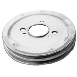 Chevy Big Block Crank Pulley Double Groove Chrome Plated Steel For Short Pump Image