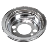 Cutlass Big Block Crank Pulley Single Groove Chrome Plated Steel For Short Pump Image