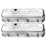 1964-1977 Chevy Chevelle Big Block Chrome Valve Covers 454 Logo Tall Height Image