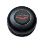 1964-1977 Chevelle GT Performance GT3 Billet Horn Button Red Chevy Bowtie Black Anodized Image