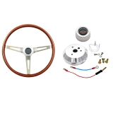 GT Performance GT3 Classic GM Wood Steering Wheel Kit, Early GM Image