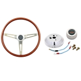 GT Performance GT3 Classic GM Wood Steering Wheel Kit, Late GM Image