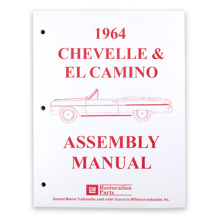1964 Chevrolet Chevelle El Camino Assembly Manual Rebuild Instructions Diagrams 
