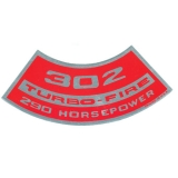 1970-1972 Monte Carlo Small Block Air Cleaner Decal, 302/290 Image