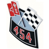 1978-1987 Grand Prix Big Block Die Cast Air Cleaner Decal, 454 Cross Flags Image