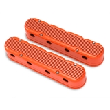 1967-2021 Camaro Holley Finned LS Valve Covers, Factory Orange Image