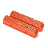 1964-1977 Chevelle Holley Vintage Series Valve Covers, Factory Orange, SBC with Provisions Image