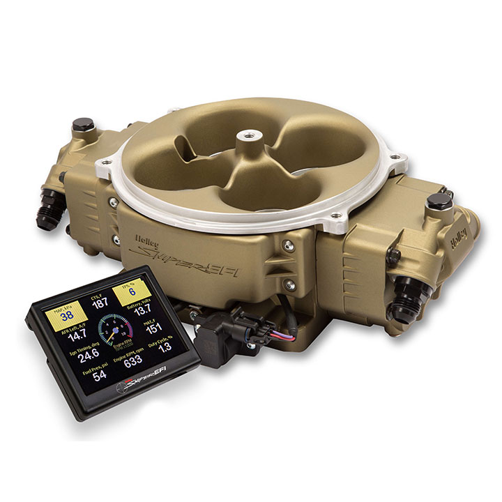 Holley Sniper EFI Stealth 4500 System 550-843 - Gold Finish Holley Sniper EFI Stealth 4500 System 550-843 - Gold Finish