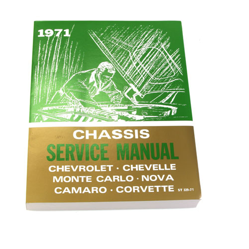 Chevelle Nova CHEVROLET 1971 Camaro Monte Carlo & El Camino Shop Manual 71 