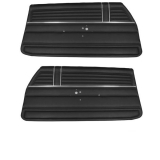 1968 Chevelle Coupe Front Door Panels, Pre-Assembled, Black Image