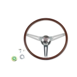 1969 Chevelle Rosewood Sport Steering Wheel Kit w/ Yenko Emblem, w/ Tilt Image