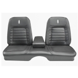 1968 Camaro Deluxe Front Bench Seat Covers, Black Image