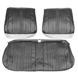1969 El Camino Front Bench Seat Covers, Black Image