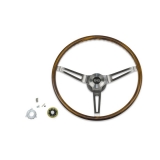 1967-1968 Chevelle Walnut Sport Steering Wheel Kit w/ SS Emblem, w/ Tilt Image