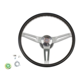 1969-1970 Nova Black Comfort Grip Steering Wheel Kit w/ Yenko Emblem, w/ Tilt Image