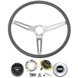1967-1968 Nova Black Comfort Grip Sport Steering Wheel Kit with SS Emblem Image