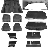 1964 Chevelle Coupe Junior Interior Kit For Bucket Seats, Black Image