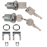 1967-1968 Chevy 2 Nova Door Lock Set With Early Style Key Featuring Correct Groove Image