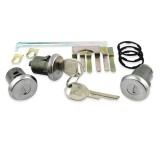 1964-1966 & 1968-1977 Chevelle Door And Trunk Lock Set With Round Style Key Image