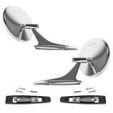 1966-1968 Chevelle Bowtie Side View Mirror Kit Image