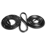 1964-1967 Chevelle Molded Rear Door Seal Weatherstrip With Clips, 4-door Sedans And Station Wagons Image