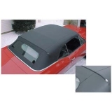 1967-1969 Camaro Convertible Top With Plastic Rear Window Non-Zipper OE Black Image