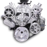 EMS S-Drive Plus Serpentine Pulley System, Billet PS Reservoir, Small Block, Polished Image