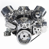 EMS S-Drive Plus Serpentine Pulley System, No AC, Billet PS Res, Big Block, Clear Anodized Image