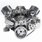 EMS S-Drive Plus Serpentine Pulley System, No AC, Billet PS Res, Small Block, Polished Image