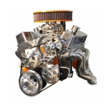 1967-2002 Camaro Small Block V-Drive Kit W/Plastic Power Steering Reservoir Raw Machined Finish No AC Image