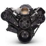 EMS LS with VVT Raven S-Drive 6Rib Serpentine System, No PS, Gloss Black Anodized Image
