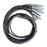 1978-1987 Regal MSD Black Super Conductor Spark Plug Wire Set, Multi-Angle Plug, HEI Cap Image