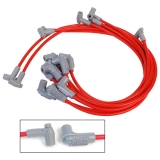 1964-1977 Chevelle MSD Super Conductor Spark Plug Wire Set, Small Block Chevy 350 HEI, Red Jacket Image