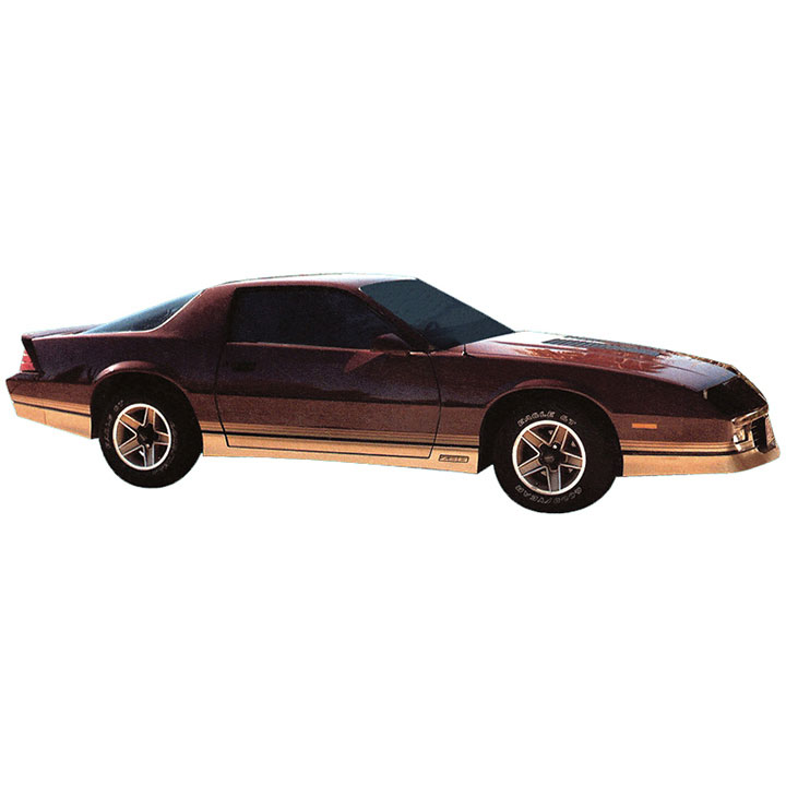 1985-1987 Chevrolet IROC-Z Decal Kit with Roll Stripes, Gold