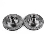1973-1977 El Camino Powerstop Front Evolution Drilled & Slotted Rotors - Pair Image