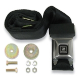 1962-1979 Nova Gm Push Button Lap Seat Belt All Black Image