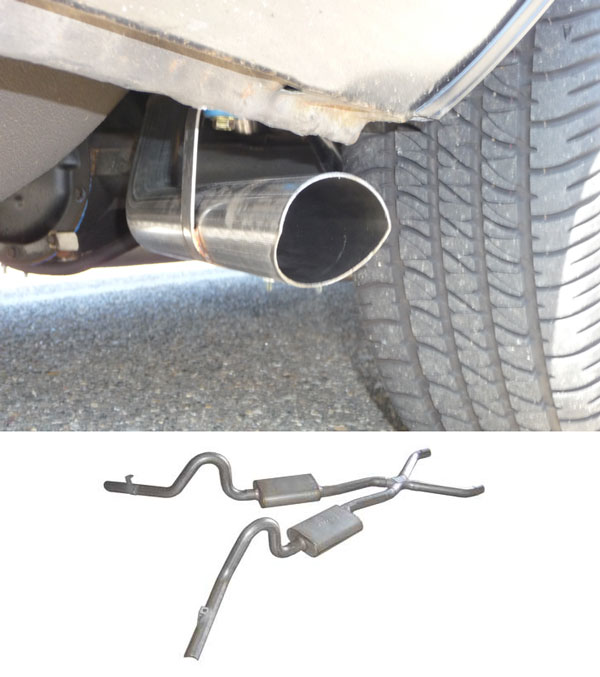 19781988 El Camino Pypes Crossmember Back 25 Inch Exhaust System NonSS 