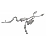 1978-1988 Cutlass Non SS Pypes EPA Compliant Exhaust System, 2.5 Inch, X-pipe, No Mufflers Image