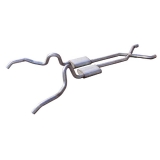 1962-1967 Nova Pypes 2.5 Inch Crossmember Back Exhaust System w/ X-Pipe & Race Pro Mufflers Image