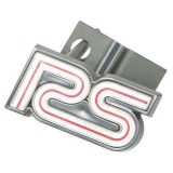 1980-1981 Camaro Rally Sport Grille Emblem Silver And Red Image