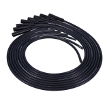 1962-1979 Nova LS Ignition Relocation Wires, 8.5MM, Black, Straight Boots Image
