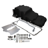 1964-1987 El Camino Aluminum Rear Sump Low Profile LS Oil Pan Kit with Added Clearance, Black Image