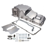 1970-1988 Monte Carlo Aluminum Rear Sump Low Profile LS Oil Pan Kit with Added Clearance, Polished Image