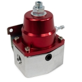 1964-1977 Chevelle Aluminum Fuel Pressure Bypass Regulator, 40-75 PSI, Chrome and Red Image
