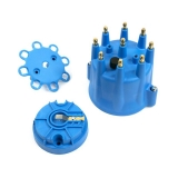 1978-1988 Cutlass V8 Pro Series Distributor Cap and Rotor Kit with Male Wire Connections, Blue Image